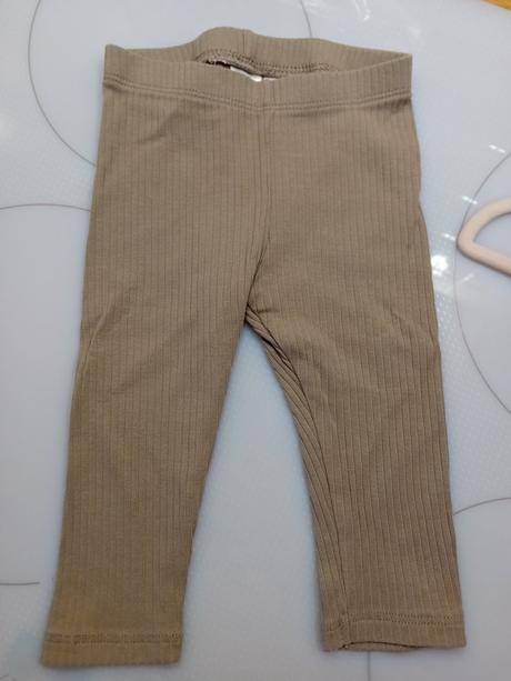 Hnedé rebrovane leginy h&m, h&m,74