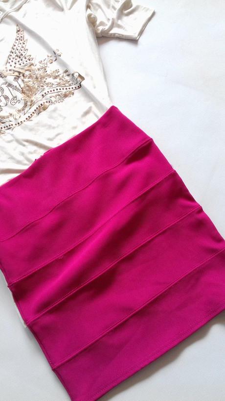 Elasticka pink sukňa, m