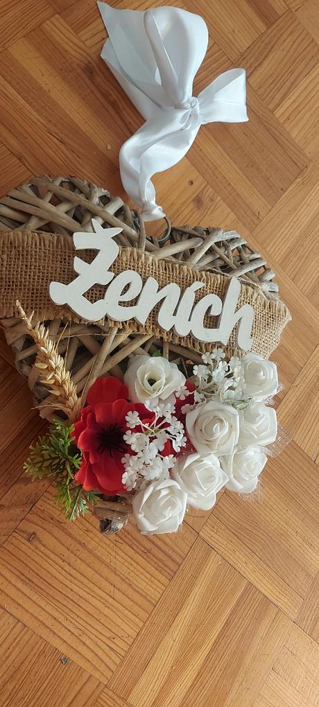 Závesné srdce ženích, 