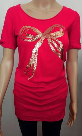 Predĺžený sveter s mašľou,