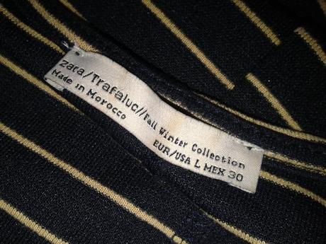 Modro krémové pruhované šaty zara veľ. s, zara,s