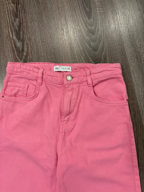 Zara široke dievcenske ružove rifle na 13-14 rokov, zara,164