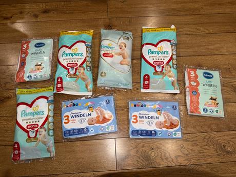 Mix prémiových plienok, pampers,7 kg - 18 kg