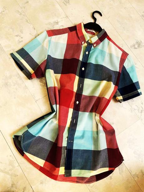 Vkusná pestrá košeľa m/l, h&m,l