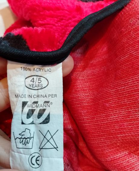 Kostým fleesová lienka, 4-5 rokov, 110 cm, widmann,