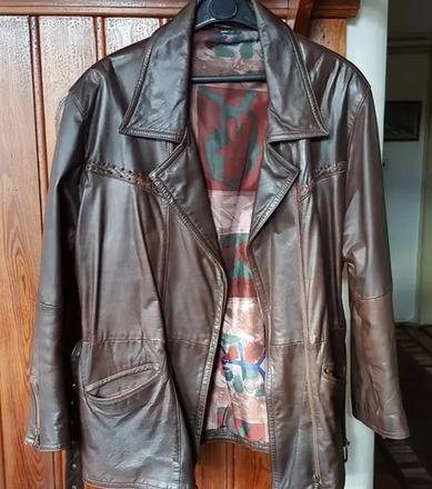 Dámska kožená bunda/krátky kabát na zips xxl, xxl