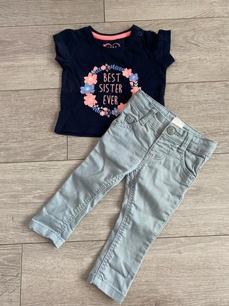 Svetlomodré nohavice od 3 mesiacov, 68