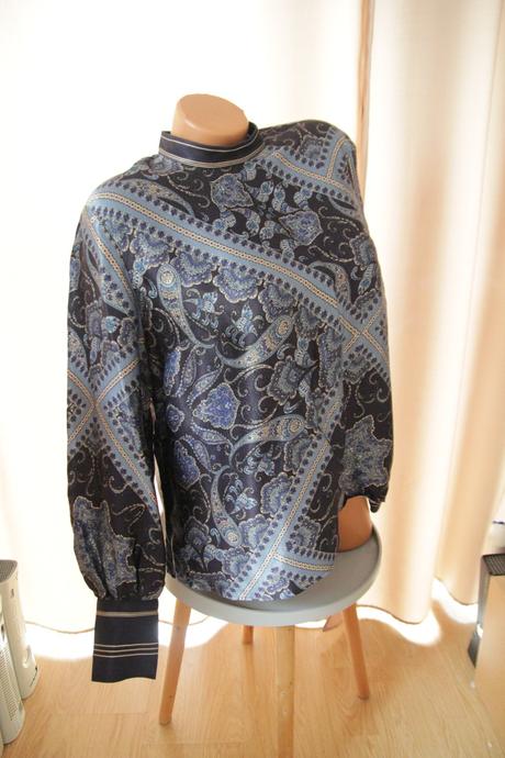 Modrá vzorovaná blúzka xl, xl