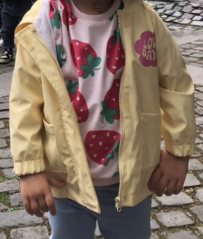 Žltá zateplená pláštenka 86, 86