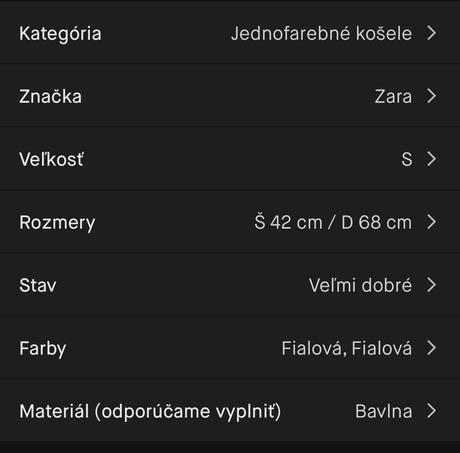 Košele s / 175, zara,s