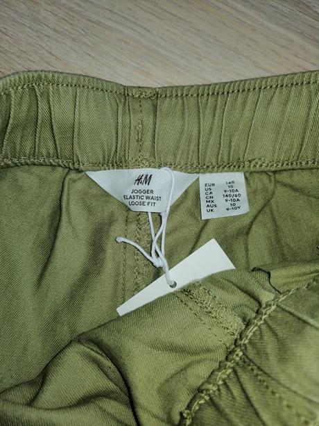 Bavlnené joggery h&m, 2ks nove, h&m,140