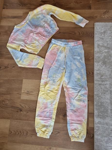 Batikovaná crop tepláková súprava, 