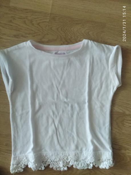 Dievčenské tričko s krajkou, f&f,122