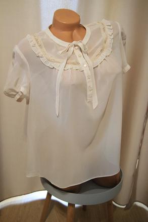 Krémová elegantná blúzka, l, l