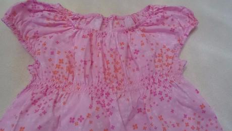 Ružové kvetinkové šatičky, h&m,74