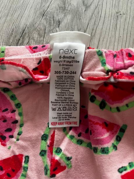 Melónikové kraťasy s volánikmi, next,74