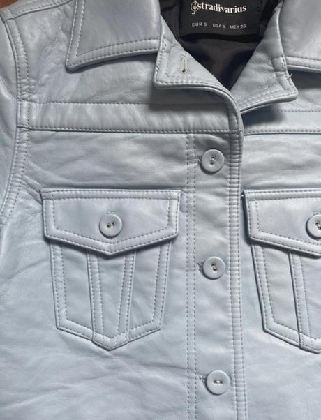 Kožená bunda, stradivarius,s