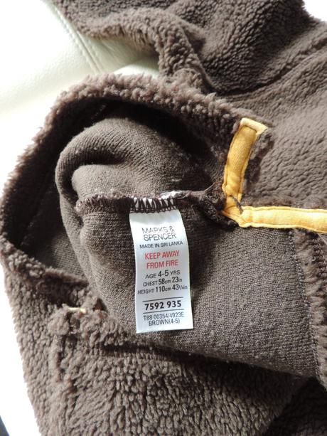 Bundička vo vzhľade kožúška, veľ. 110, marks & spencer,110