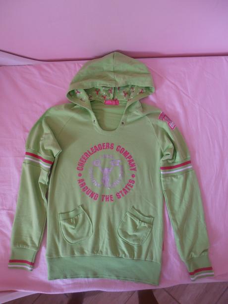 Dievčenská mikina  neonova zelená, 170