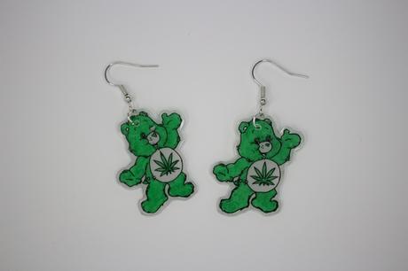 Náušnice starostliví medvedíci handmade,