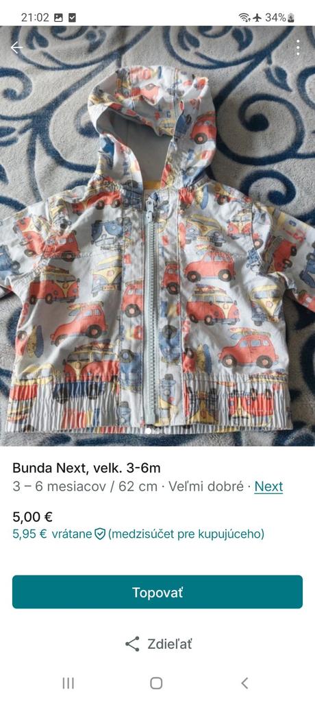 Vetrovka next velk.3-6m, next,68