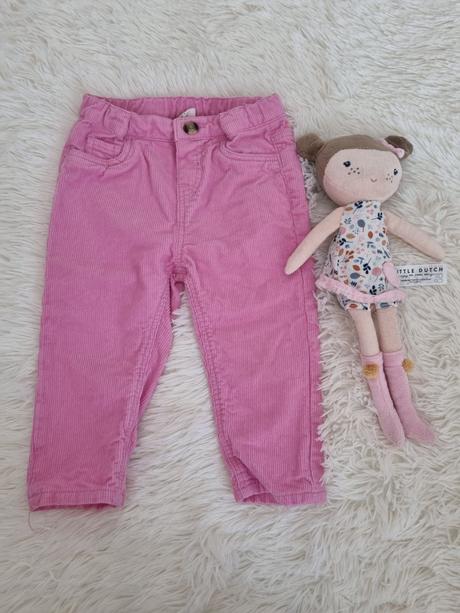 Menčestrové nohavice, h&m,80