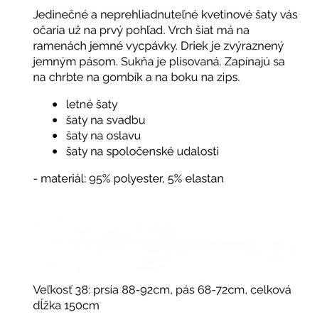 Šaty spoločenské, 38