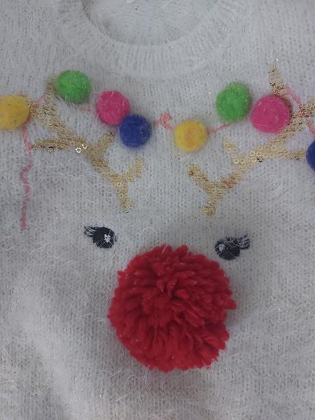 Vianocny chlpatý svetrík so sobom by very mini, 80