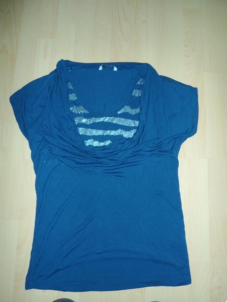 Tmavomodre damske tricko, l