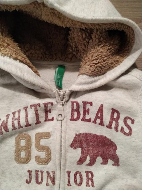 Imidzova unisex mikina beneton s hunatou kapucnou, 92