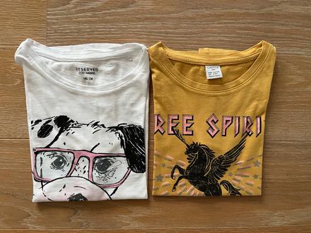 Tričká 2ks, 134/140, lindex,134