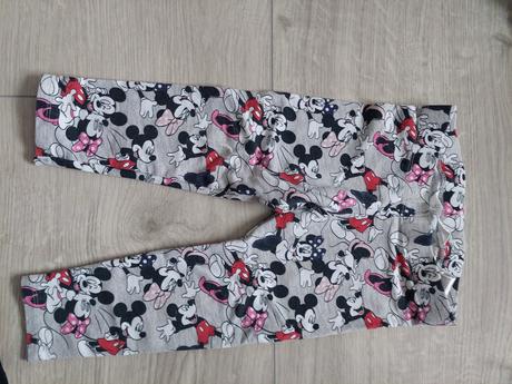 2x leginy mickey mouse 1x rifle, h&m,98