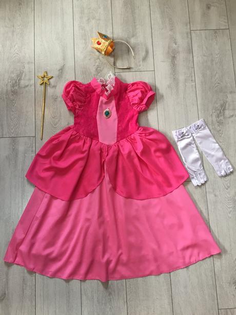 Kostym princezná peach super mario 5-7 rokov,