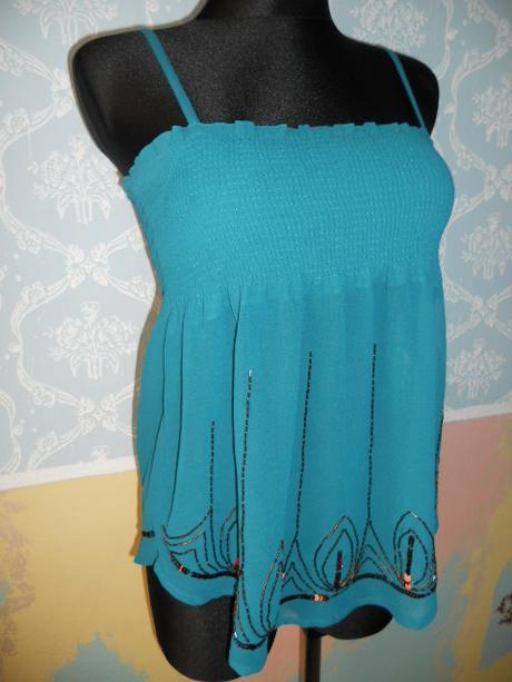 Top s flitrami, h&m,38