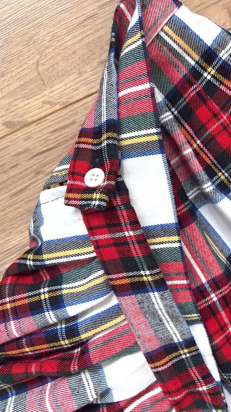 Dievčenská károvaná sukňa veĺ.140, handmade, 140