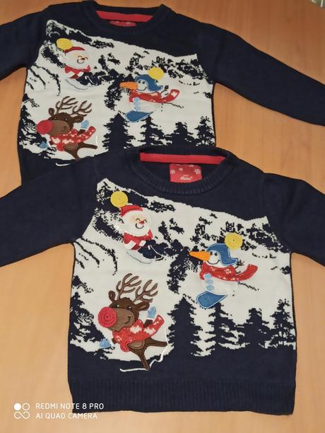 Vianočné pulovriky pre dvojičky 86, 86