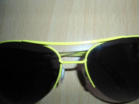 Zlto-zelene slnecne okuliare / pilotky, 