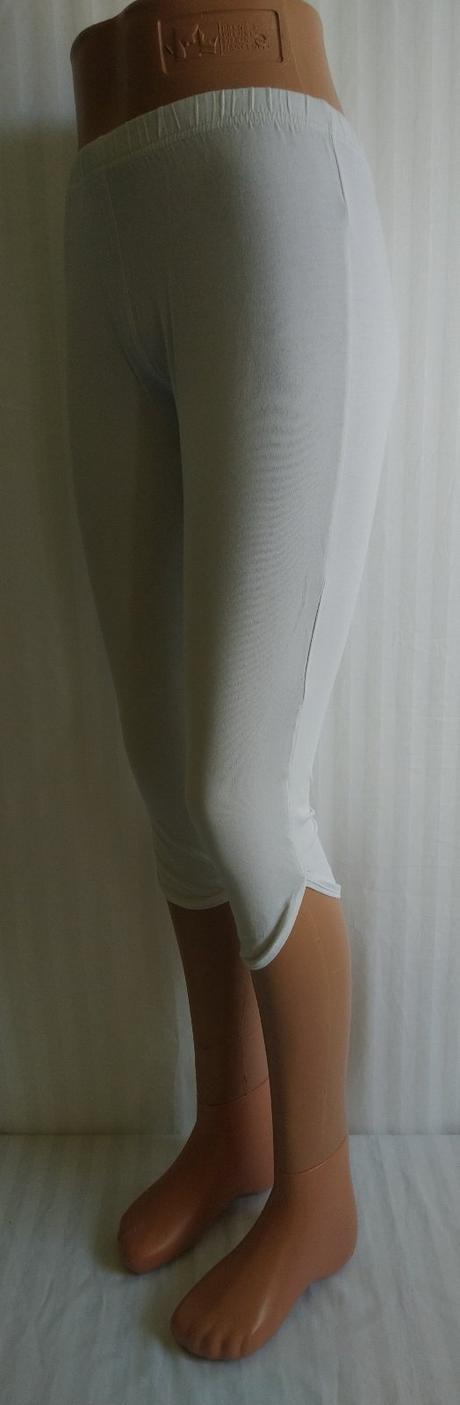 Dámske biele 3/4 legíny, chris line, s