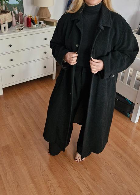 Oversize kabát s vlnou a kašmírom, xxl