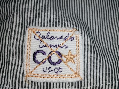 Košeľová blúzka s nášivkami, m