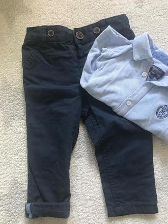 Tmavomodre podsite nohavice, f&f,74