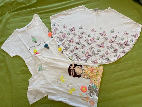 Tricka s aplikaciami, 3 ks, vel. 122/128, 122