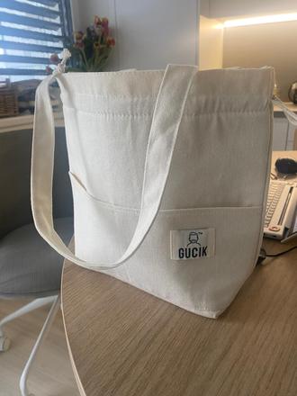 Krémová termo taška na obed, 