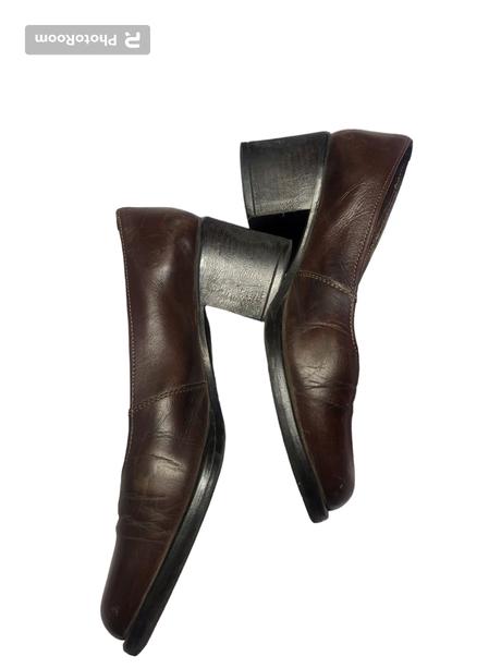 Dámske kožené topánky na opätku, 36