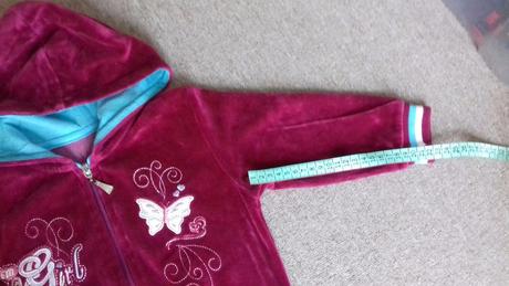 Pekná zamatová mikinka pre dievčatko, 98