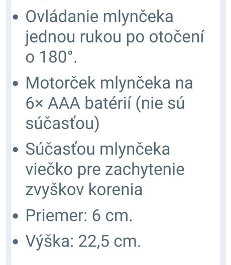 Gravitačný mlynček lamart korenička solnička, 
