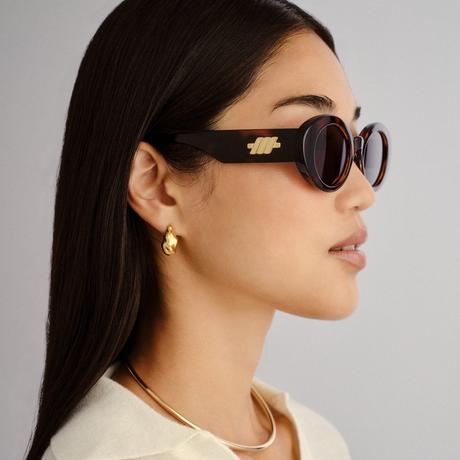 Le specs korytnačinové oválne slnečné okuliare, 