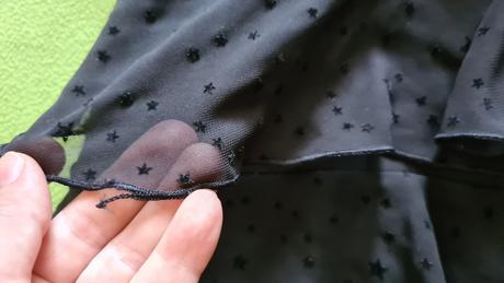 Volánikové čierne šaty, h&m,158