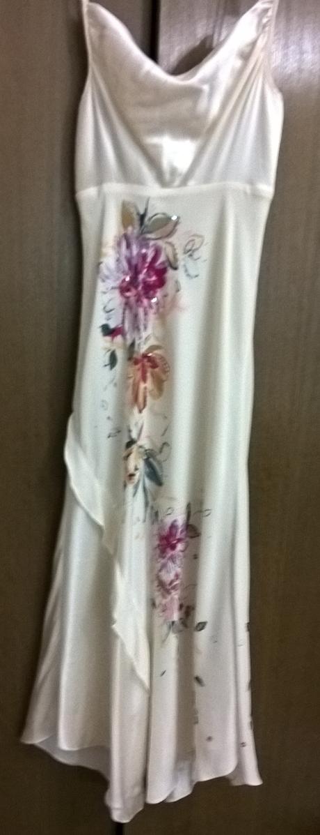 Dizajnerske saty - pravý hodváb, ručne zdobené, s