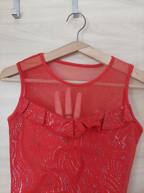 Cervene trblietave tielko bez rukavov, s, 36